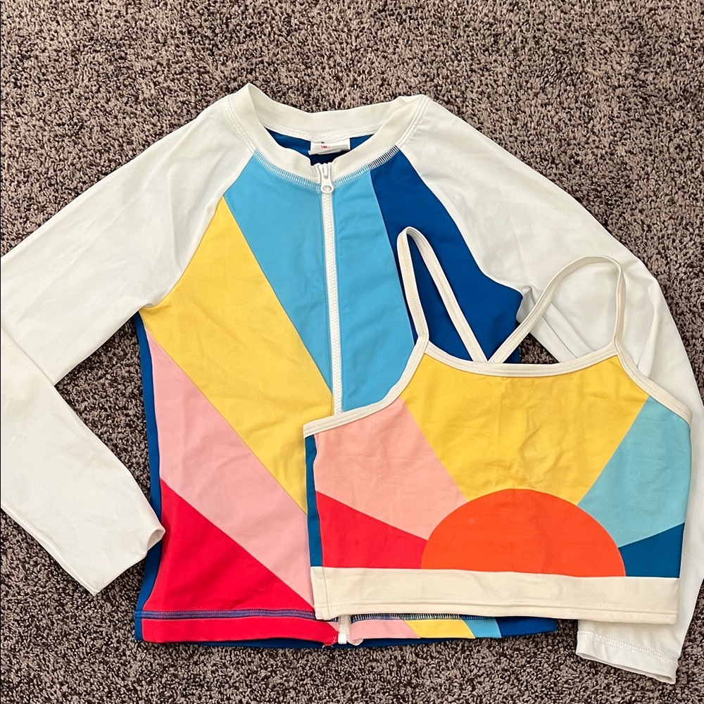 Hanna Andersson Colorful Kids Swim Rashguard Set